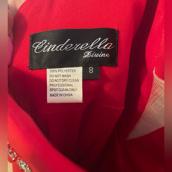 Red Rhinestone Prom/Wedding Dress - Picture 7 of 8